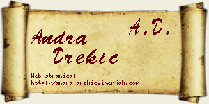 Andra Drekić vizit kartica